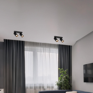 Lampa sufitowa Hero Spot Czarny 2xGU10