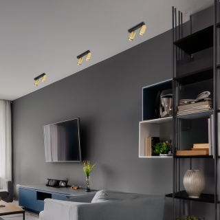 Lampa sufitowa Hero Spot Złoty 2xGU10