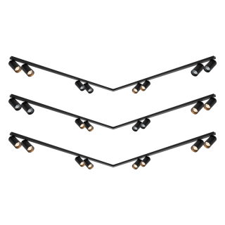 Lampa sufitowa Hero Spot Czarny 8xGU10