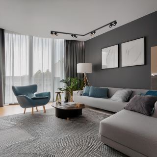 Lampa sufitowa Hero Spot Czarny 8xGU10