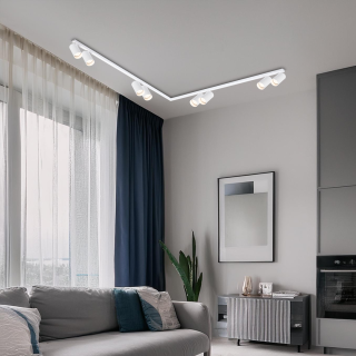 Lampa sufitowa Hero Spot Biały 8xGU10