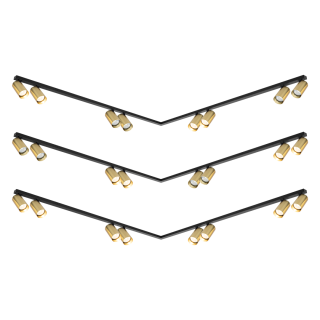 Lampa sufitowa Hero Spot Złoty 8xGU10