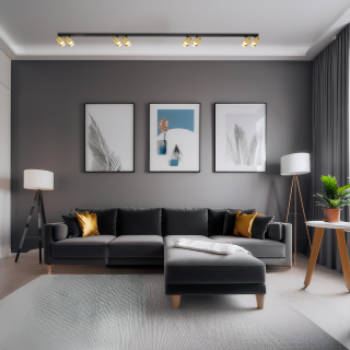 Lampa sufitowa Hero Spot Złoty 8xGU10