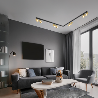 Lampa sufitowa Hero Spot Złoty 8xGU10