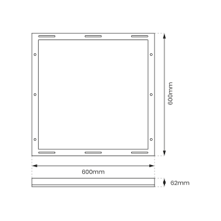Ramka aluminiowa 60x60 Backlit
