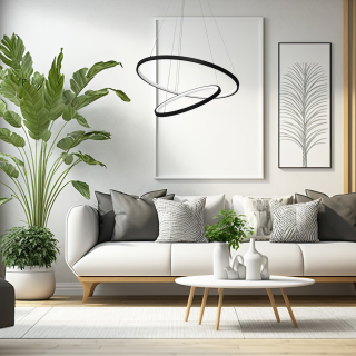 Lampa wisząca HOOP BLACK 51W LED