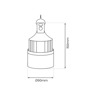 Przenośna Lampka LED Bulb 10W 4000K
