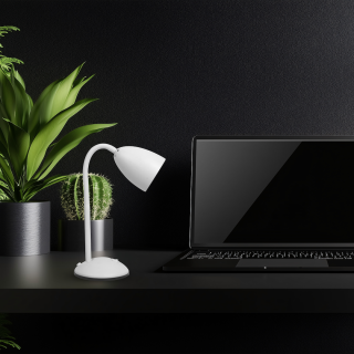 Lampka biurkowa LOGIC White 1xE27