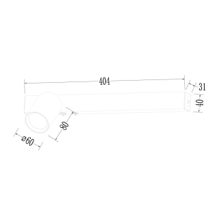 Kinkiet Magnet 9W+1xGU10 3000/4000K Czarny - lewy