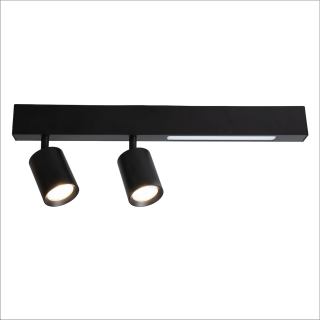 Lampa sufitowa Magnet 9W+2xGU10 3000/4000K Czarny