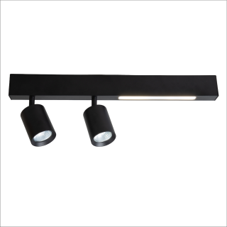 Lampa sufitowa Magnet 9W+2xGU10 3000/4000K Czarny