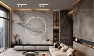 Lampa sufitowa Magnet 9W+2xGU10 3000/4000K Biały