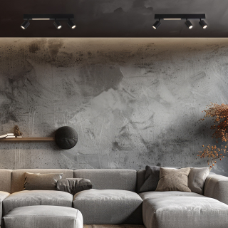 Lampa sufitowa Magnet 9W+3xGU10 3000/4000K Czarny