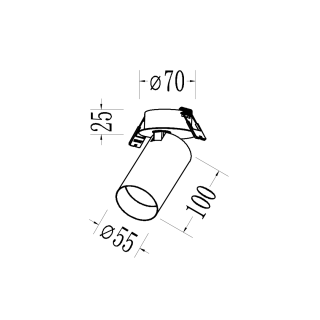 Oprawa Hero Spot Podtynk Złoty 1xGU10