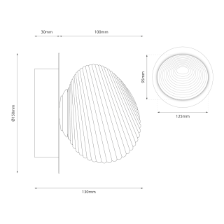 Kinkiet / lampa sufitowa BOLLA GOLD 3W LED