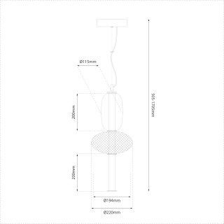 Lampa wisząca ARAME 23W LED