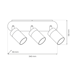 Lampa sufitowa JOKER CASHMERE/GOLD 3xGU10