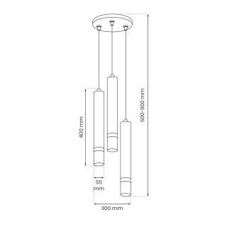 Lampa wisząca JOKER CASHMERE/GOLD 3xGU10 (koło)