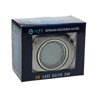 OCZKA OKRĄGŁE GU10 1X5W LED SATYNA