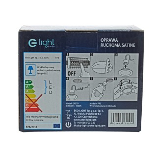 OCZKA OKRĄGŁE GU10 1X5W LED SATYNA