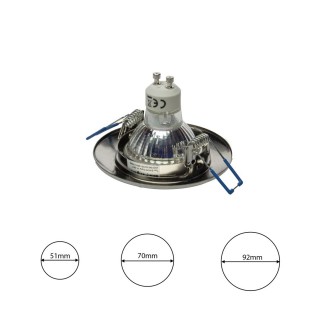 OCZKA OKRĄGŁE GU10 1X5W LED SATYNA