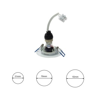 OCZKA OKRĄGŁE GU10 1X5W LED BIAŁE