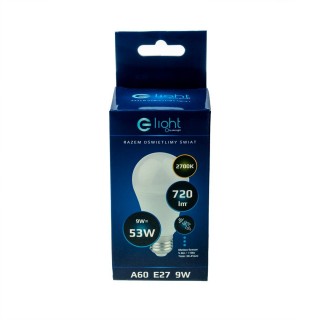 Żarówka LED 9W E27 Zmierzchowo-ruchowa Barwa ciepła 2700K