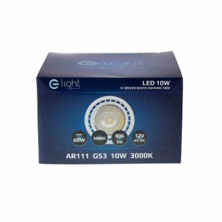 ŻARÓWKA AR111 10W G53 Biała Barwa ciepła 3000K