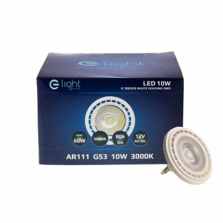 ŻARÓWKA AR111 10W G53 Biała Barwa ciepła 3000K