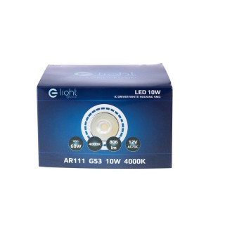 ŻARÓWKA AR111 10W G53 Biała barwa neutralna 4000K