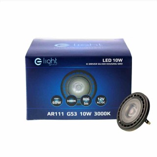 ŻARÓWKA AR111 10W G53 Szara Barwa ciepła 3000K