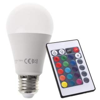 Żarówka LED 9W RGB + pilot