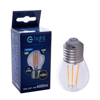 Żarówka Filamentowa LED 4W G45 E27 2700K