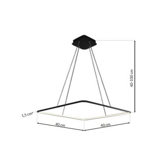 LAMPA WISZĄCA NIX BLACK 25W LED Barwa ciepła 3000K