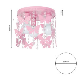 Lampa sufitowa ANGELICA PINK 3xE27