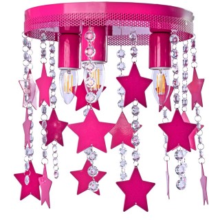 Lampa Sufitowa STAR DARK PINK 3xE27