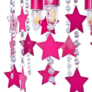 Lampa Sufitowa STAR DARK PINK 3xE27