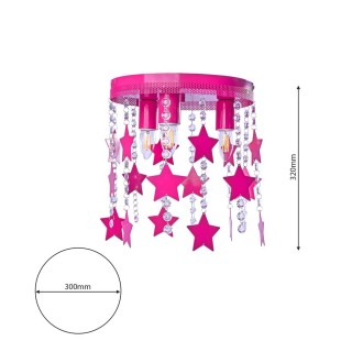 Lampa Sufitowa STAR DARK PINK 3xE27