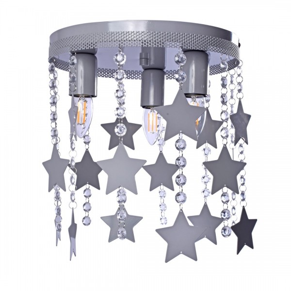 Lampa Sufitowa STAR GREY 3xE27