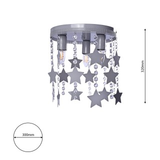 Lampa Sufitowa STAR GREY 3xE27