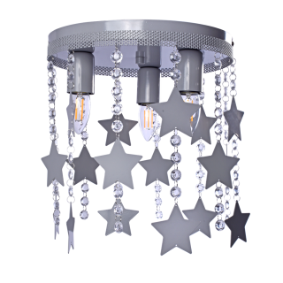 Lampa Sufitowa STAR GREY 3xE27