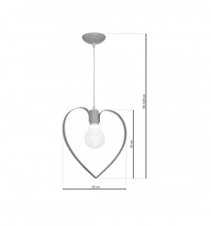 Lampa wisząca AMORE GREY 1xE27