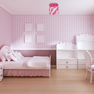 Lampa Sufitowa CORAZON DARK PINK 3xE27