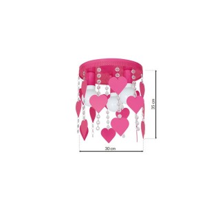 Lampa Sufitowa CORAZON DARK PINK 3xE27