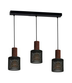 Lampa Wisząca ARES BLACK 3xE27