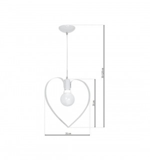 Lampa wisząca AMORE WHITE 1xE27
