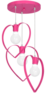 Lampa wisząca AMORE DARK PINK 3xE27