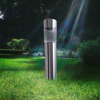 LAMPKA OGRODOWA SOLARNA INOX+PLASTIK