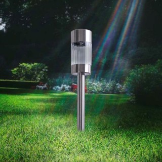LAMPKA OGRODOWA SOLARNA INOX+PLASTIC