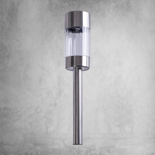LAMPKA OGRODOWA SOLARNA INOX+PLASTIC
